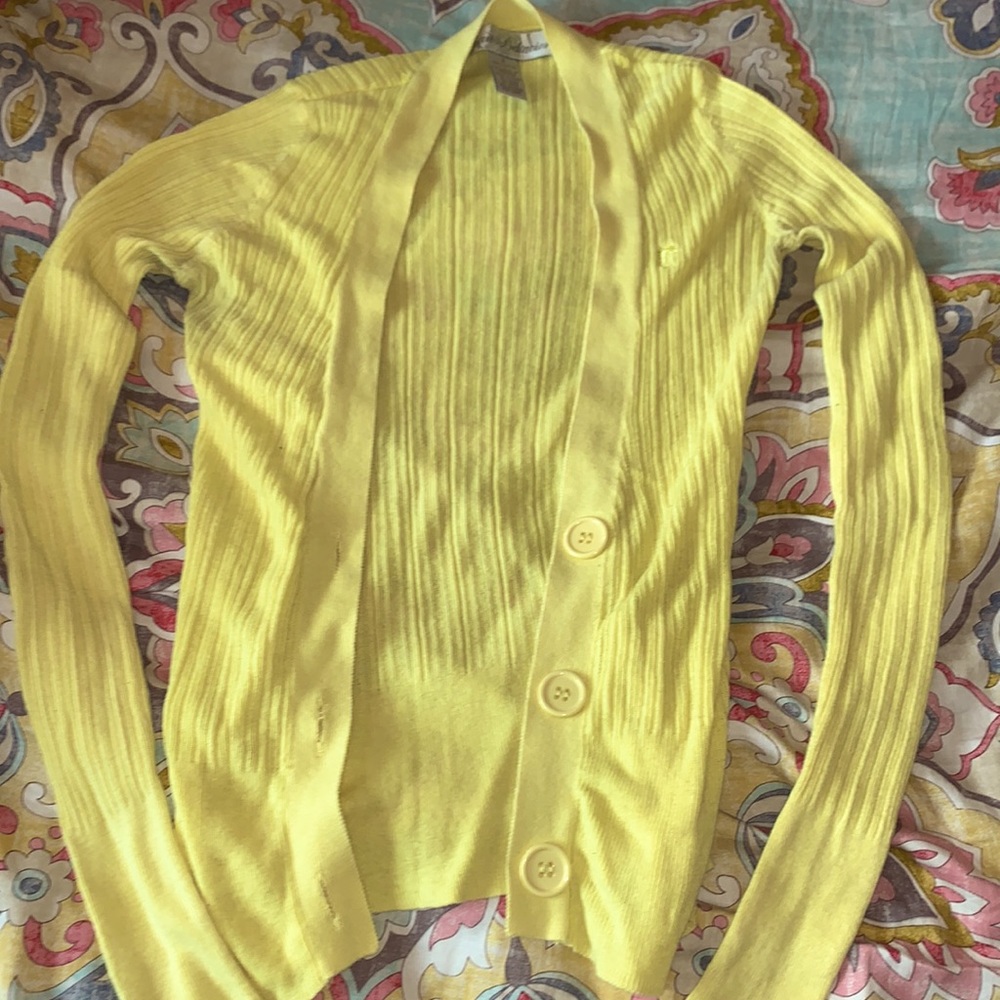 Yellow throw over
